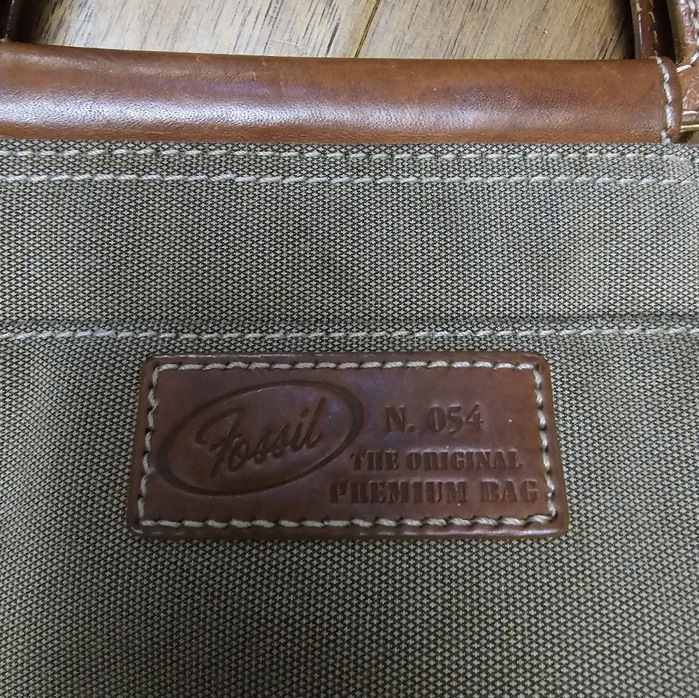 Fossil purse canvas and leather - Picture 2 of 6